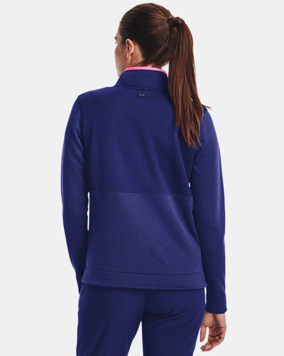 Women's UA Storm SweaterFleece ½ Zip, Blue, pdpMainDesktop image number 1